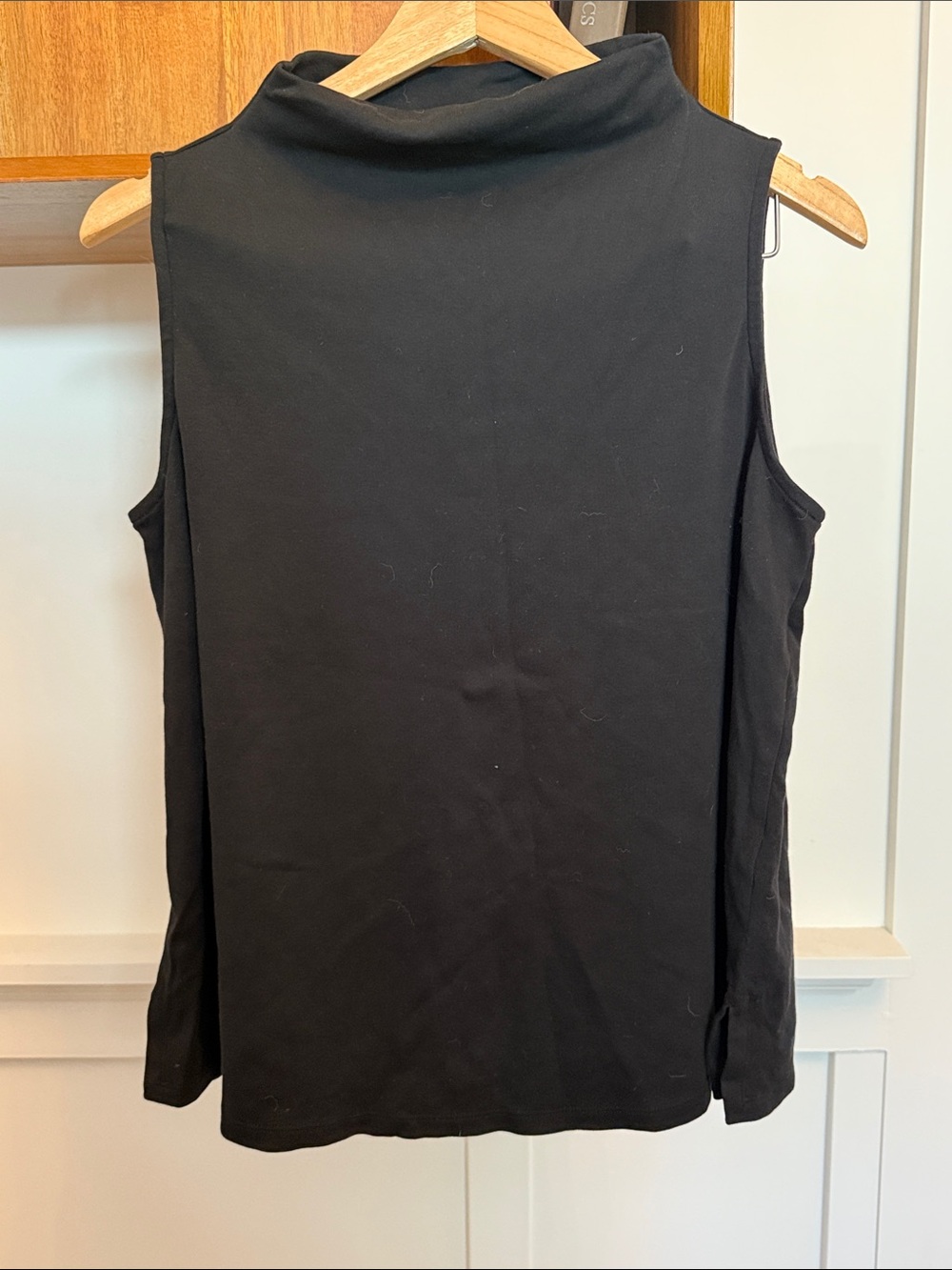 NWOT Eileen Fisher Black Mock Neck Women's Top